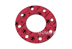 DIMERSIL 10, 0,5mm, 1500x1500mm, 40bar, NBR-SBR/organische Fasern, +140°C (Dampf +120°C), rot, 
